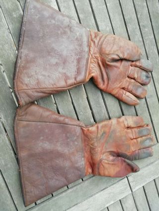 Vintage Leather Motorcycle Gloves