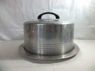 Vintage Regal Ware Aluminum Covered 10 " Cake Plate Carrier
