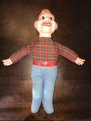Howdy Doody 11 " Eegee Floppy Beanbag Doll,  Goldberger Doll Co.  Vintage 1972