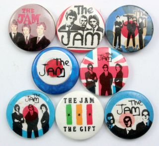 The Jam Badges 8 X Vintage The Jam Pin Badges Paul Weller
