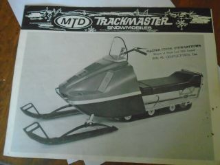 Vintage Mtd Trackmaster Snowmobile Brochure 1970