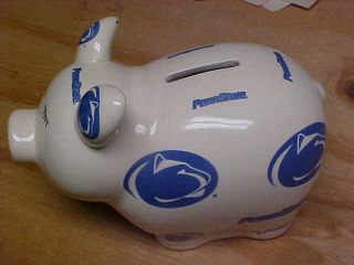 Vintage Penn State University Nittany Lions White Blue 6 In Piggy Bank © Jenkins
