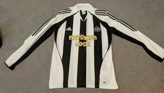 Authentic Vintage Adidas Newcastle United Northern Rock Long Sleeve Size M Nufc