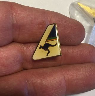 3 X Vintage Taa Trans Australian Airlines Pin Lapel Badge Kanga Crew Airline