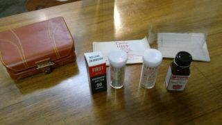 Vintage Mini First Aid Kit in Case - Nearly Complete 2