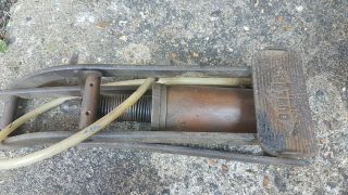 Vintage Dunlop Junior Foot Pump Air Compressor Antique Restoration Or Display