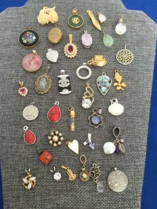 38 Vintage Now Small Petite Pendants Jewelry Making Up Cycle