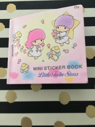 Vtg 1976 1987 Sanrio Little Twin Stars Mini Sticker Book Unicorn