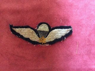 Vtg Ww2 Canadian Airborne Paratrooper Jump Wings.  Patch.