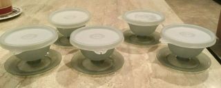 Vintage Tupperware Jello/pudding Dessert Cups 754 Set Of Five