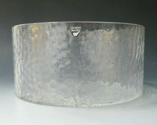 Vintage Orrefors Large Deep Straight Sided Glass Salad Bowl
