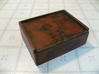 Vintage Real Wood Decorative Box With Removable Sliding Lid,  Bought At