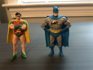 1989 Vintage Batman And Robin Pvc Figure Dc Comics Presents Applause