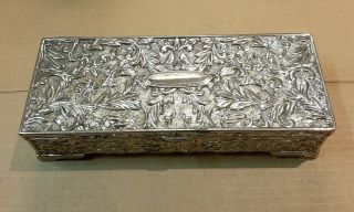 Vintage Antique Collectible Silver Jewelry/trinket Box
