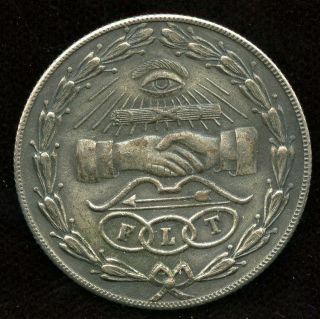 Vintage Odd Fellows Lodge Membership Token Coin Medal Flt Ioof