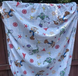 Vintage Disney Toy Story Buzz Woody Double Full Size Fitted Sheet