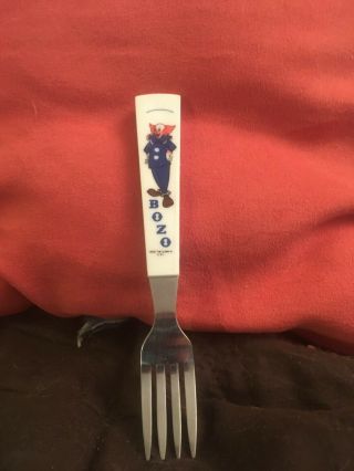 Vintage Official Collectible Bozo The Clown Plastic Stainless Steel Fork Youth