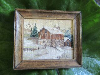 1979,  Vtg Dollhouse Miniature Oil Painting By Louise Keen 1979