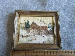 1979,  VTG DOLLHOUSE MINIATURE OIL PAINTING BY LOUISE KEEN 1979 2