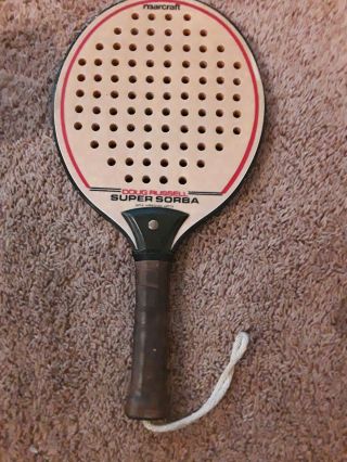 Vintage Marcraft Doug Russell Sorba Appta Racket Paddle