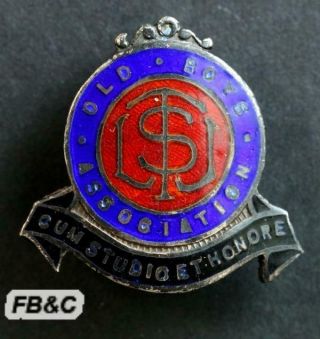 Vintage Sterling Silver & Enamel Old Boys Association Badge