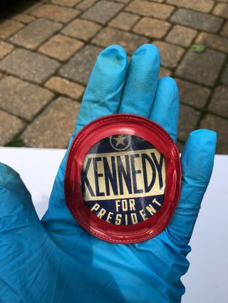 1960 Vintage President John F.  Kennedy Campaign Pinback Button Flicker Flasher