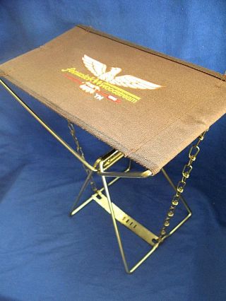 Vintage Fenwick Woodstream Portable Folding Fishing Camping Sitting Stool Chair