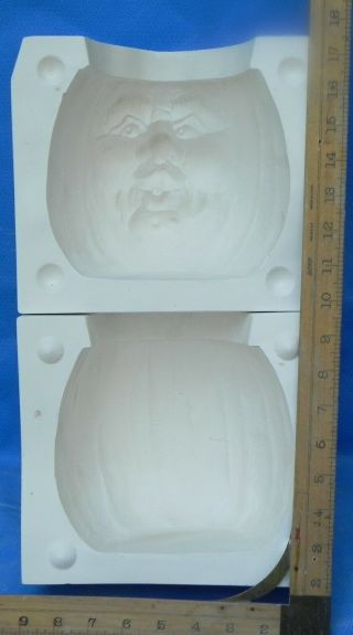 Pumpkin With Scary Face 6 X 7 Vintage Gare No 1276 Ceramic Mold