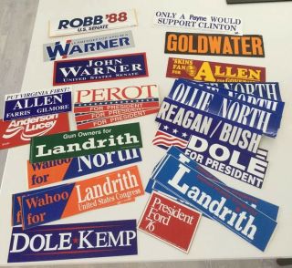 Vintage Political Bumper Sticker President Gerald Ford 1974 Campaign
