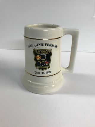 Vtg Blackwood Fire Company 100th Anniversary Beer Stein