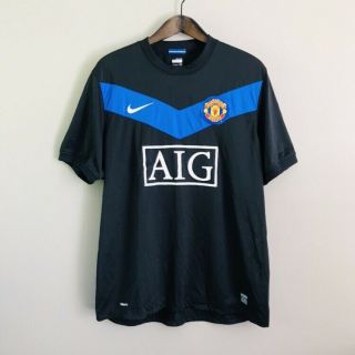 Manchester United Vtg Football Shirt Jersey Large L Vgc Nike Away