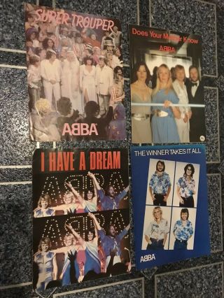 Abba Vintage Sheet Music Trouper I Have A Dream Winner Does Your Mother