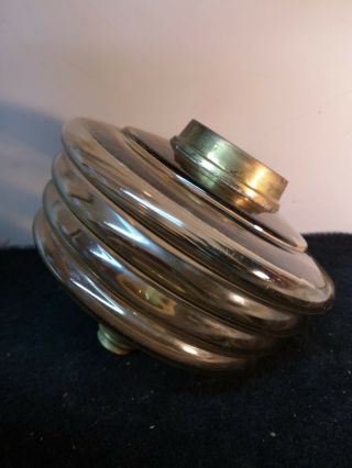 Vintage Ribbed Glass Oil Lamp Font
