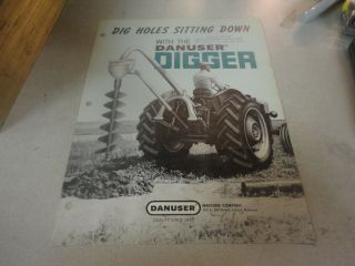 Vintage Danuser Digger Dig Holes Sitting Down Advertisement