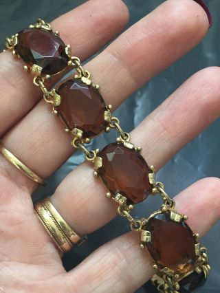 Vintage Jewellery Stunning Faceted Glass Open Backed Bracelet