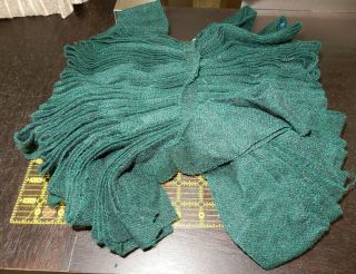 2 1/2 " Strips Vintage Wool Braiding/penny Rugs/hooking/felting - Green/black