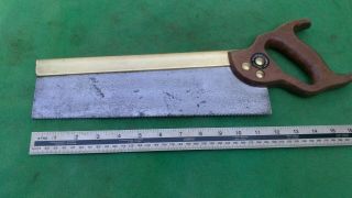 Vintage Tyzack Sons & Turner 12 " Brass Backed Tenon Saw.