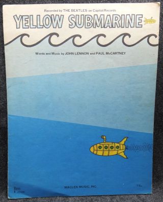 Vintage The Beatles Yellow Submarine Sheet Music (9081)