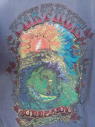 Grateful Dead Furthur Summer Tour 2010 Sz L Vintage Phish Sci Skeleton Surfing
