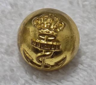 Vintage British Royal Navy Ball Button Kings Navy 3/4 " Kings Crown And Anchor