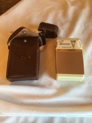 Vintage Zephyr 6 Transistor Radio Portable Model Zr - 620 With Case