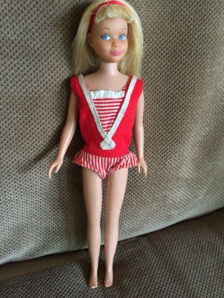 Vintage Sl Blonde Skipper Barbie Tlc Swimsuit