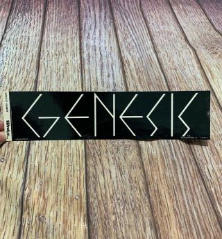 Vintage Genesis 1982 Bumper Sticker Phil Collins 80s Rock Nos