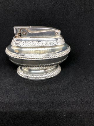Ronson Queen Anne lighter - Table Top Lighter - silver Plated - Vintage 2