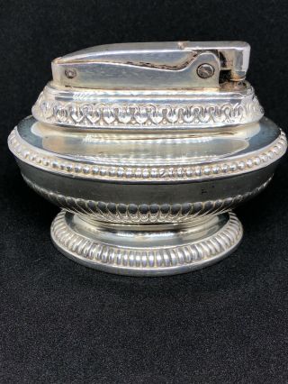 Ronson Queen Anne lighter - Table Top Lighter - silver Plated - Vintage 4