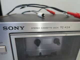 Vintage Sony TC - K2A Stereo Cassette Deck Tape Tapecorder Player 2