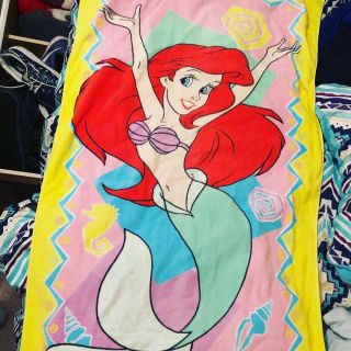 Vintage Nineties Disney Little Mermaid Franco Cotton Towel Beach Disneyana Ariel