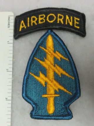 Vietnam War Vintage Us Army Airborne Special Forces Patch Merrowed Edge