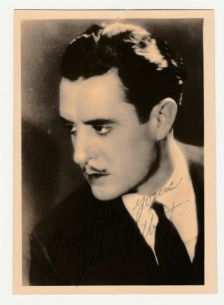 John Gilbert - Signed Photo - Vintage 1920s Silent Film Movie Star Signature