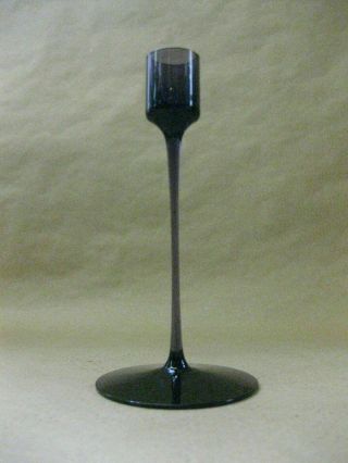 Vintage Wedgwood Glass Candlestick / Holder Amethyst Ronald Stennett Wilson